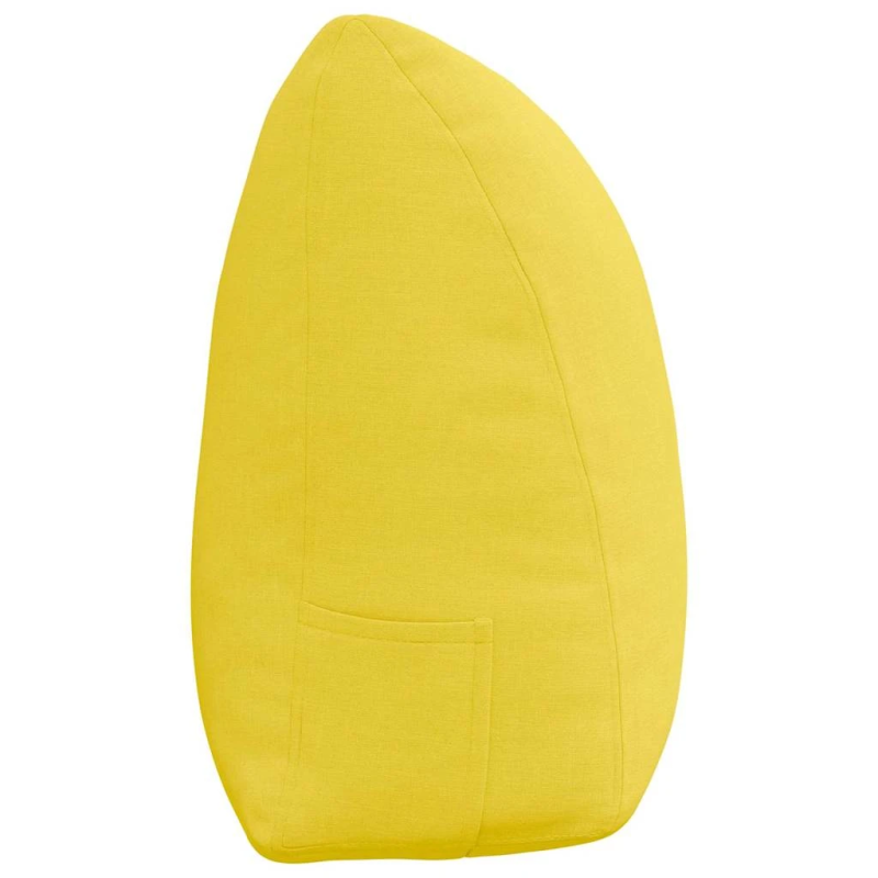 vidaXL Atpakaļ spilvens Gaiši dzeltena 160 x 24 x 50 cm audums