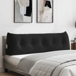 vidaXL Atpakaļ spilvens Melna 160 x 24 x 50 cm Samts