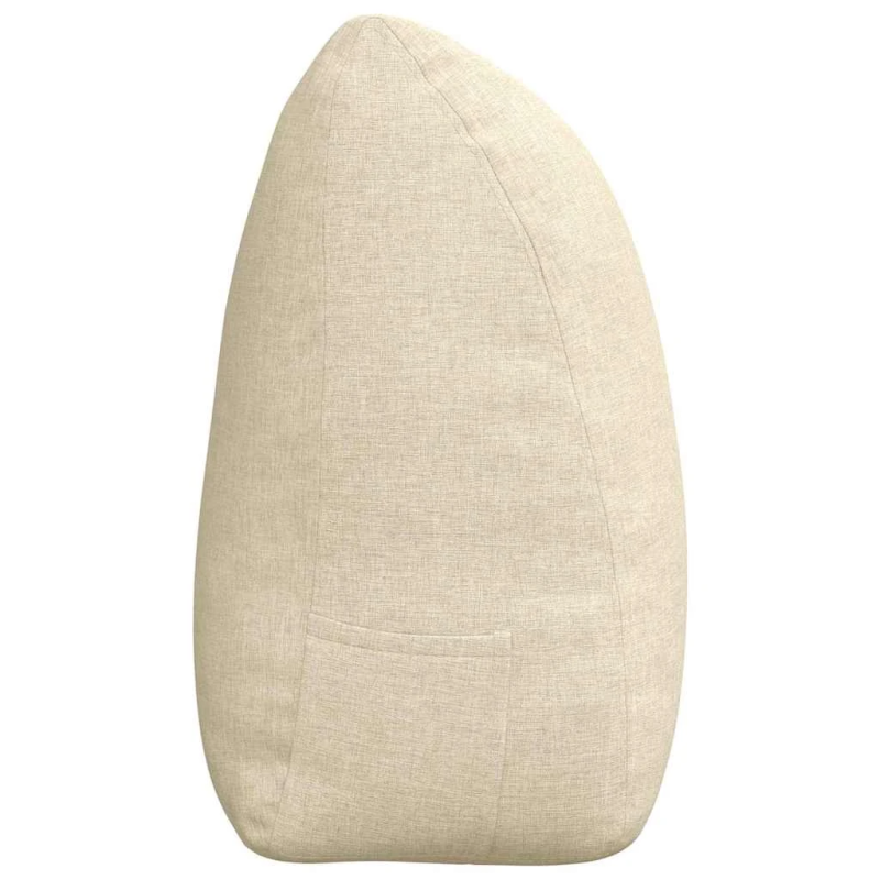 vidaXL Atpakaļ spilvens Krēmkrāsa 180 x 24 x 50 cm audums