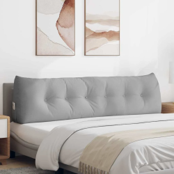 vidaXL Atpakaļ spilvens Mākoņu pelēka 180 x 24 x 50 cm audums