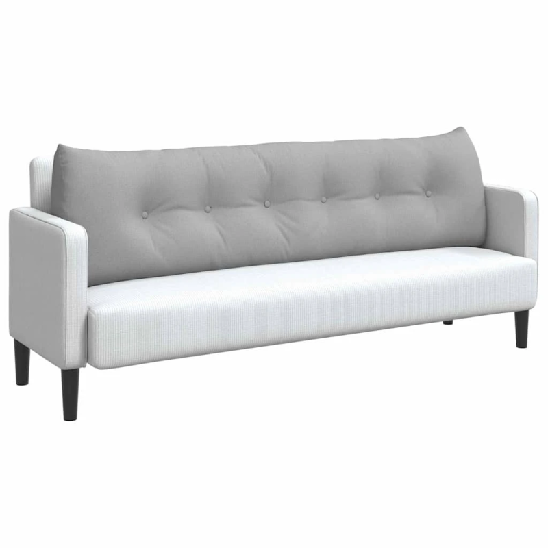 vidaXL Atpakaļ spilvens Mākoņu pelēka 180 x 24 x 50 cm audums