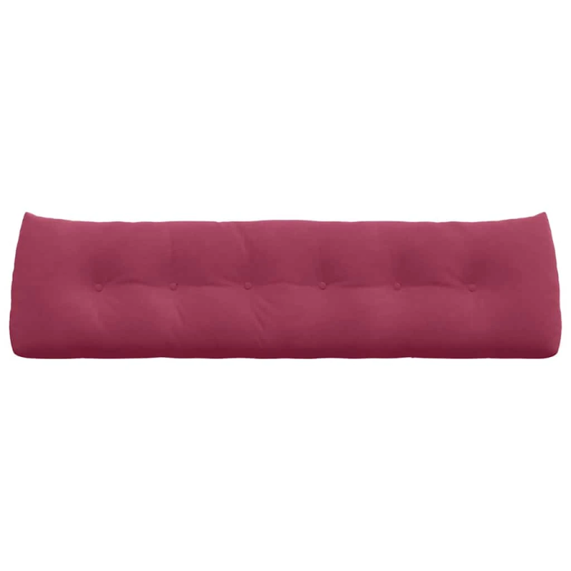 vidaXL Atpakaļ spilvens Vīna sarkans 180 x 24 x 50 cm Samts