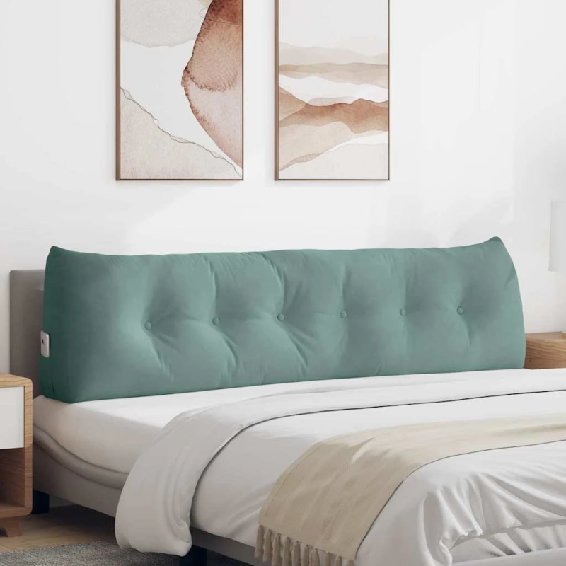 vidaXL Atpakaļ spilvens Jūras zaļa 180 x 24 x 50 cm Samts
