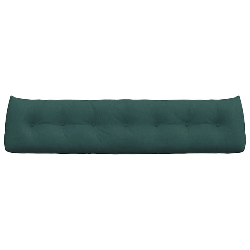 vidaXL Atpakaļ spilvens Tumši zaļš 200 x 24 x 50 cm audums