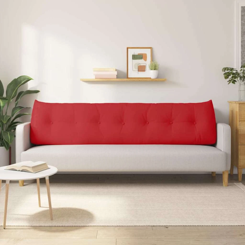 vidaXL Atpakaļ spilvens Sarkana 200 x 24 x 50 cm audums