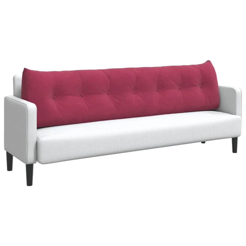 vidaXL Atpakaļ spilvens Vīna sarkans 200 x 24 x 50 cm Samts