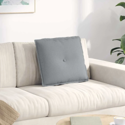 vidaXL Atpakaļ spilvens Gaiši pelēks 50 x 19 x 45 cm audums