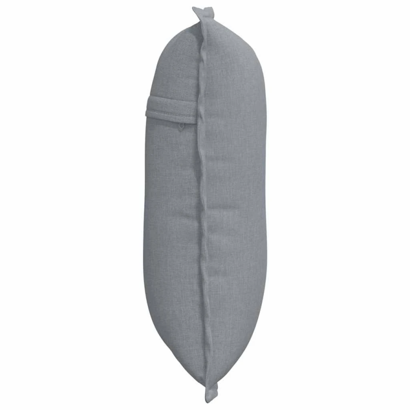 vidaXL Atpakaļ spilvens Gaiši pelēks 50 x 19 x 45 cm audums