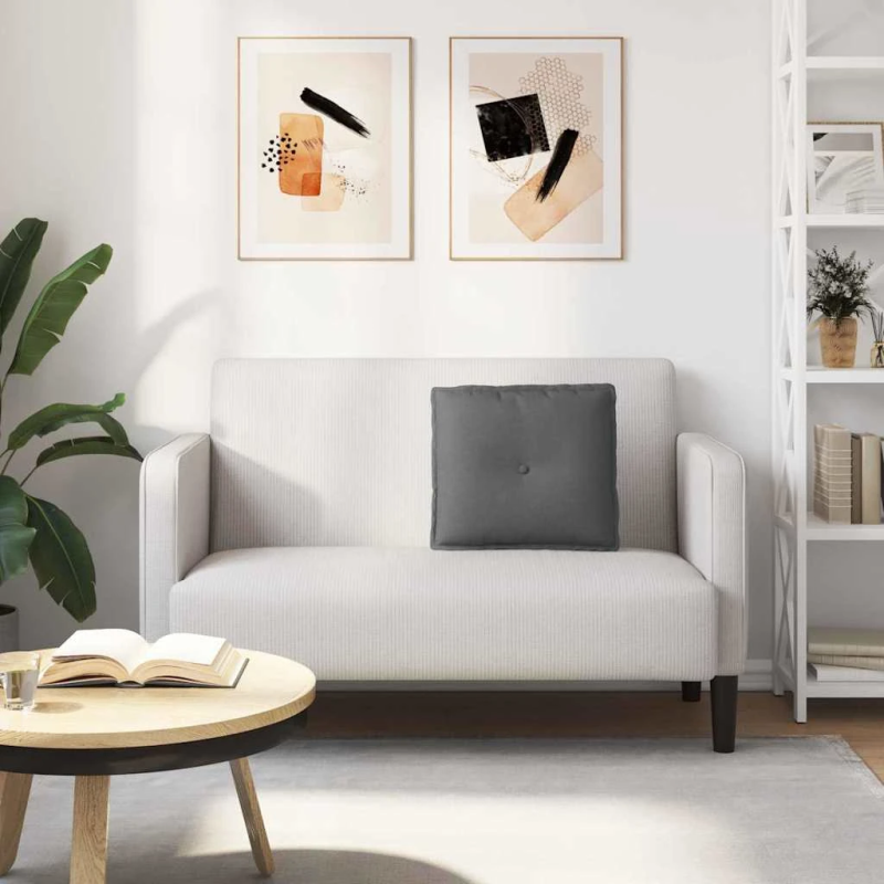 vidaXL Atpakaļ spilvens Tumši pelēks 50 x 19 x 45 cm audums