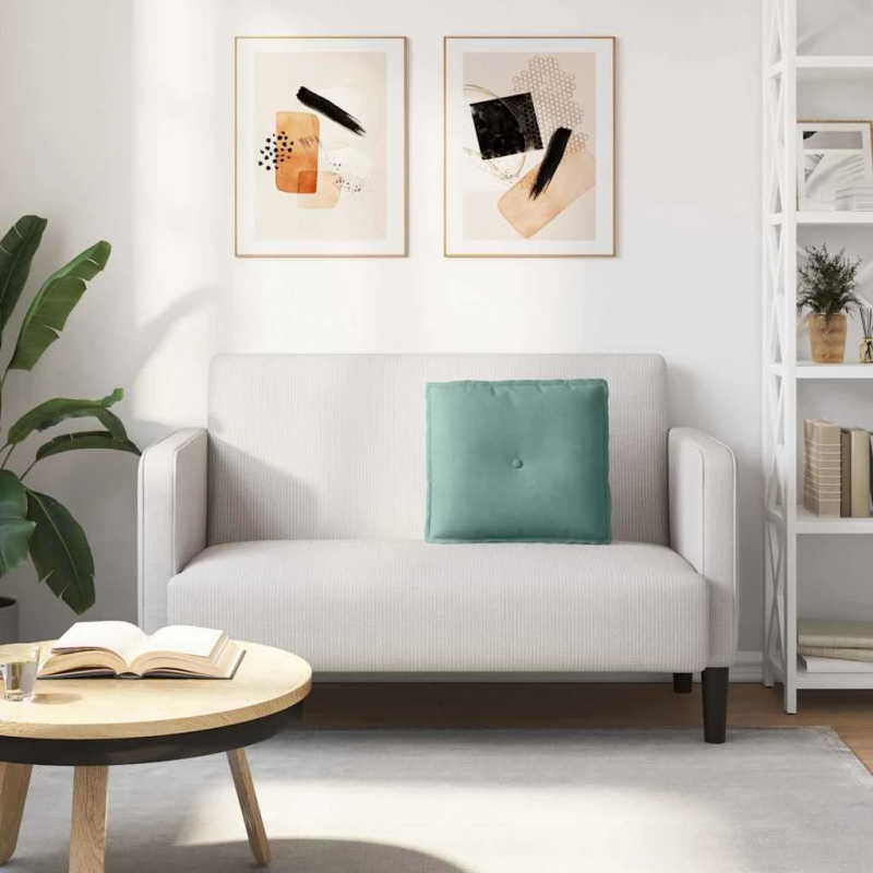 vidaXL Atpakaļ spilvens Jūras zaļa 50 x 45 cm Korduroja audums