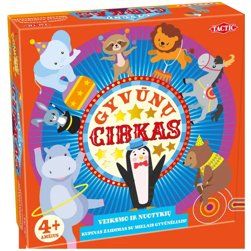 TACTIC boardgame Animal Circus ,in Lithuanian language,