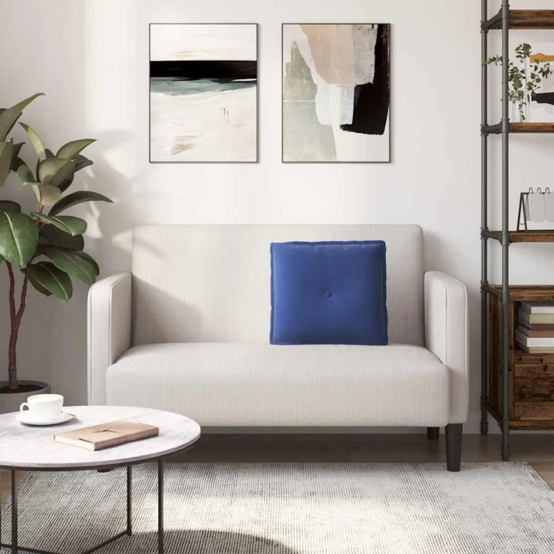 vidaXL Atpakaļ spilvens Policijas zila 50 x 45 cm Korduroja audums