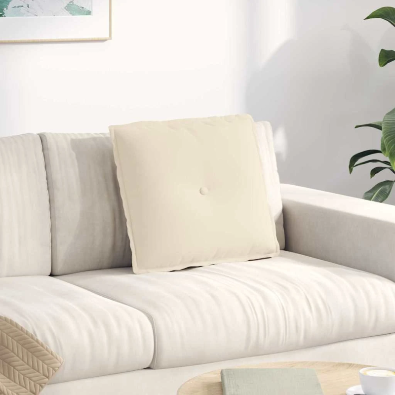 vidaXL Atpakaļ spilvens Bēša 50 x 45 cm Mikrofibra