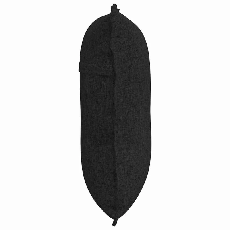 vidaXL Atpakaļ spilvens Melna 60 x 19 x 50 cm audums