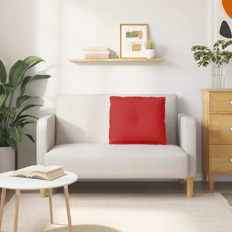 vidaXL Atpakaļ spilvens Sarkana 60 x 19 x 50 cm audums