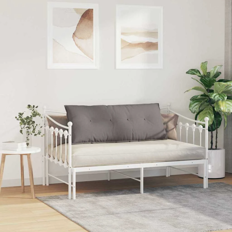 vidaXL Atpakaļ spilvens Pelēkbrūna 120 x 19 x 50 cm audums