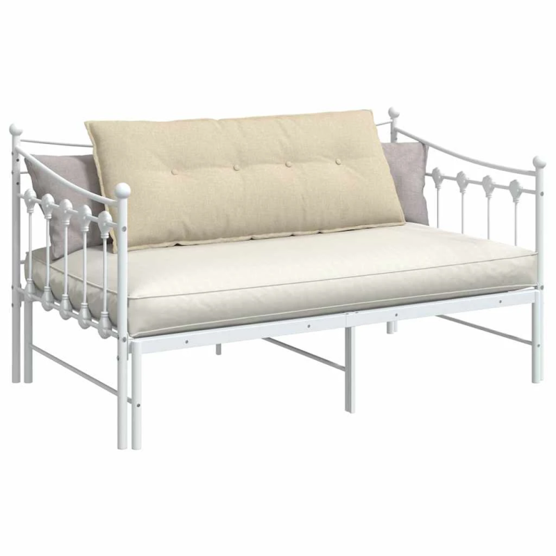 vidaXL Atpakaļ spilvens Krēmkrāsa 120 x 19 x 50 cm audums