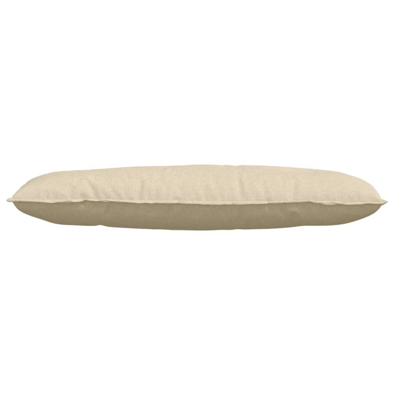 vidaXL Atpakaļ spilvens Krēmkrāsa 120 x 19 x 50 cm audums