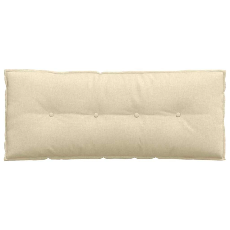 vidaXL Atpakaļ spilvens Krēmkrāsa 120 x 19 x 50 cm audums