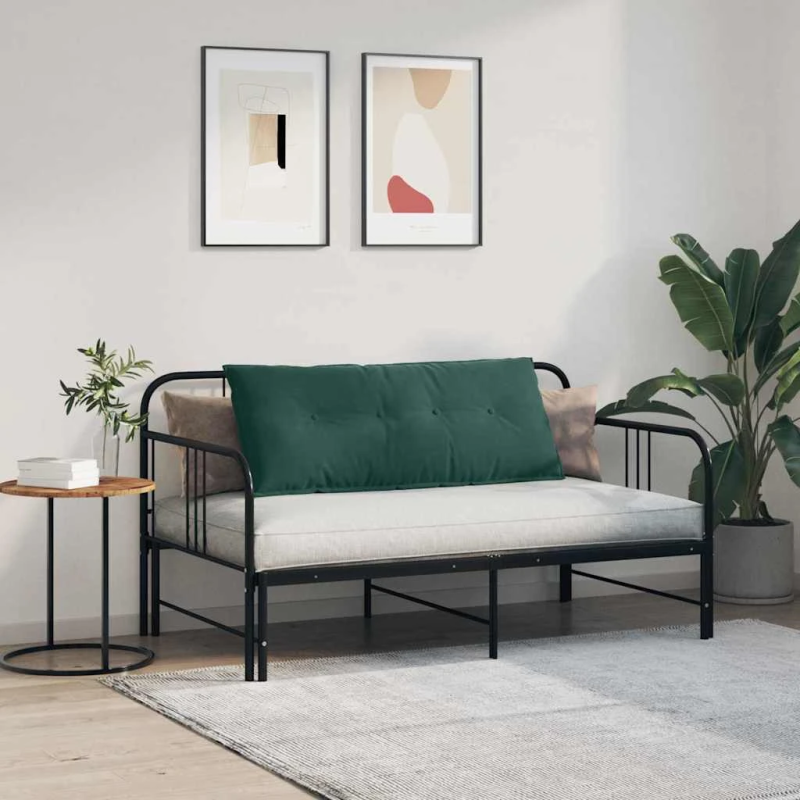 vidaXL Atpakaļ spilvens Tumši zaļš 120 x 50 cm Korduroja audums