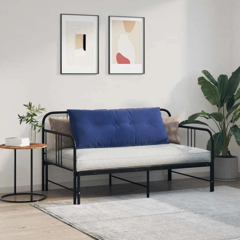 vidaXL Atpakaļ spilvens Policijas zila 120 x 50 cm Korduroja audums