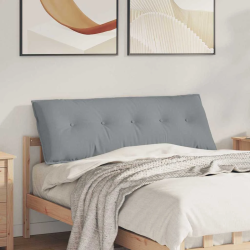 vidaXL Atpakaļ spilvens Gaiši pelēks 140 x 19 x 50 cm audums