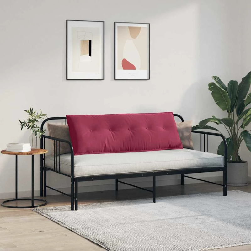 vidaXL Atpakaļ spilvens Vīna sarkans 140 x 50 cm Korduroja audums