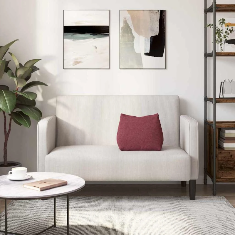 vidaXL Atpakaļ spilvens Vīna sarkans 45 x 20 x 35 cm audums