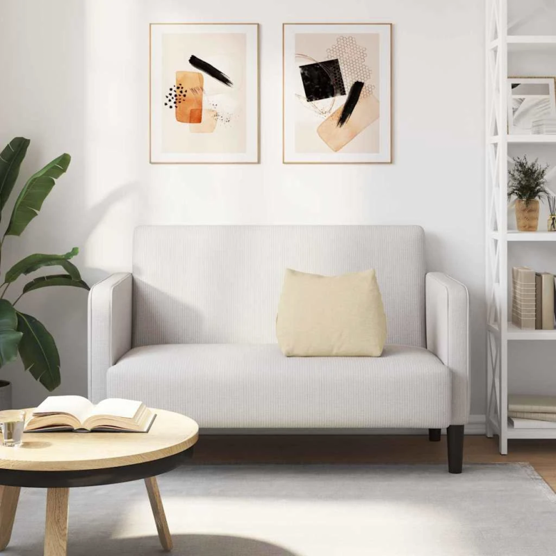 vidaXL Atpakaļ spilvens Krēmkrāsa 45 x 20 x 35 cm audums