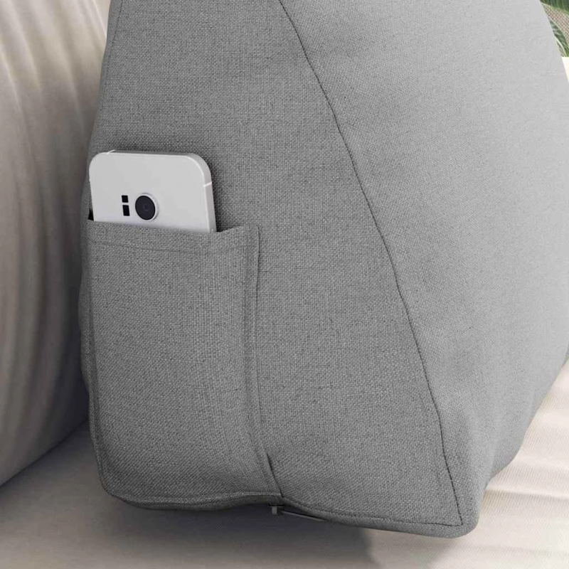 vidaXL Atpakaļ spilvens Mākoņu pelēka 45 x 20 x 35 cm audums