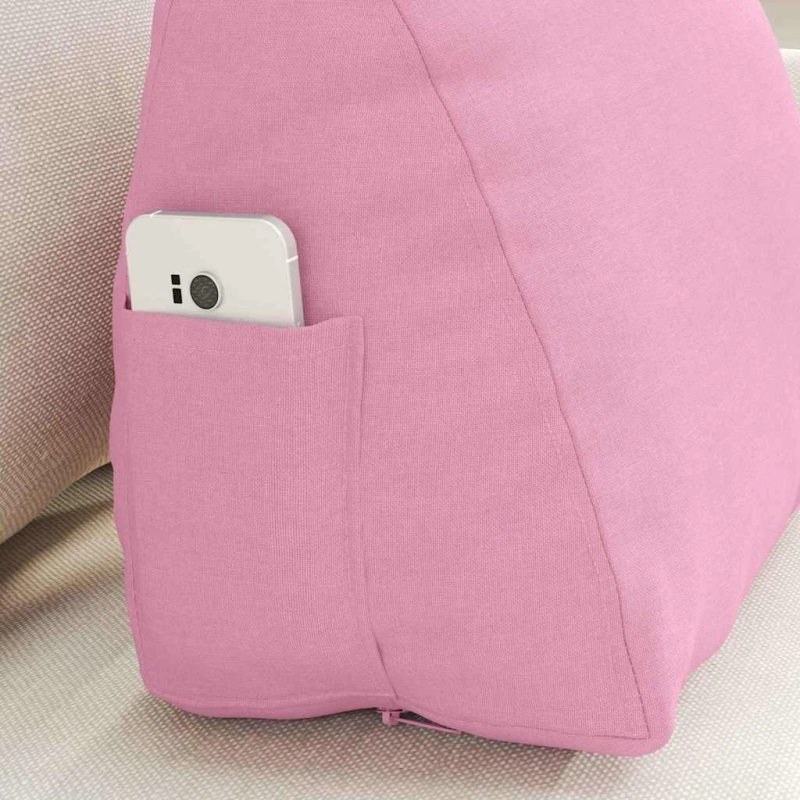 vidaXL Atpakaļ spilvens Rozā 45 x 20 x 35 cm audums