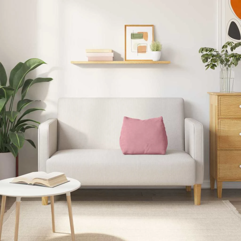 vidaXL Atpakaļ spilvens Rozā 45 x 20 x 35 cm Korduroja audums