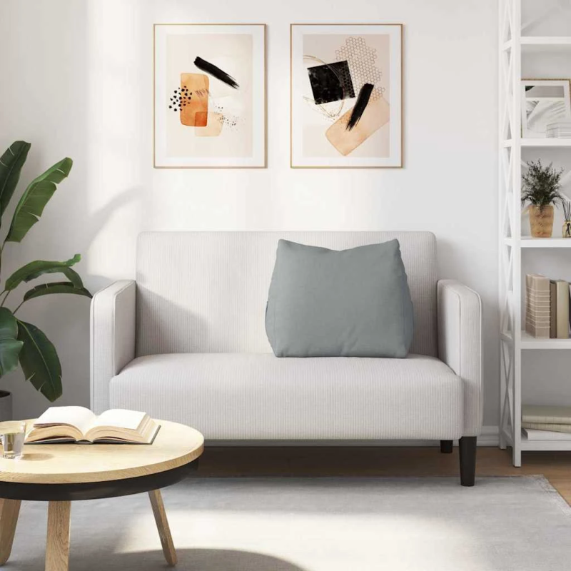 vidaXL Atpakaļ spilvens Gaiši pelēks 60 x 20 x 50 cm audums