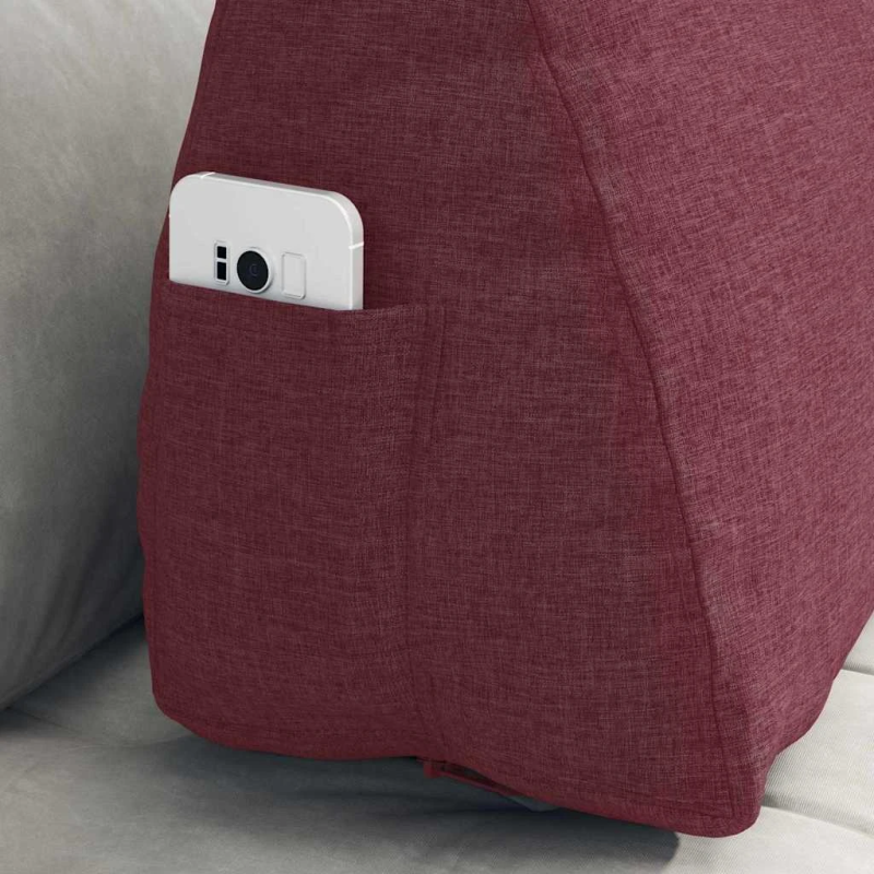 vidaXL Atpakaļ spilvens Vīna sarkans 60 x 20 x 50 cm audums