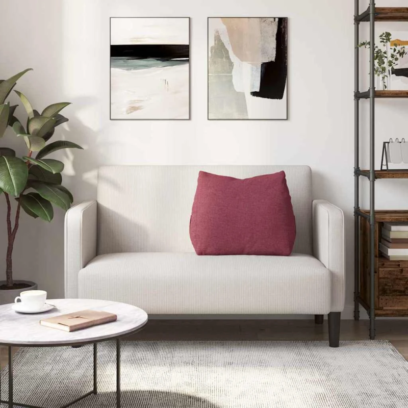 vidaXL Atpakaļ spilvens Vīna sarkans 60 x 20 x 50 cm audums