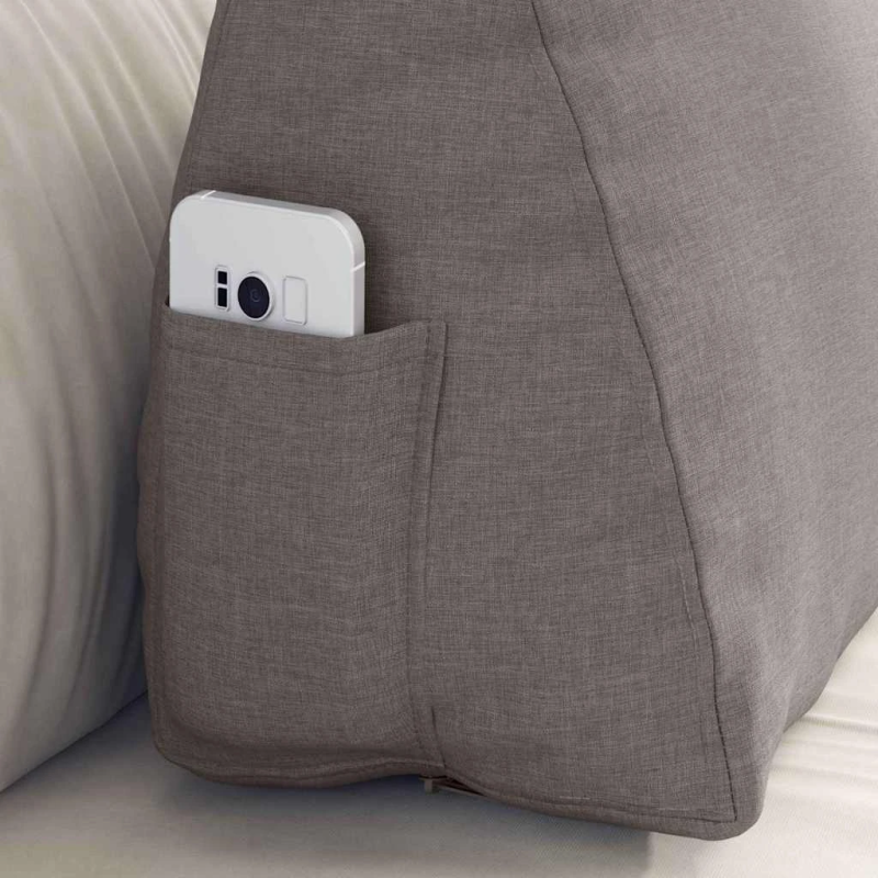 vidaXL Atpakaļ spilvens Pelēkbrūna 60 x 20 x 50 cm audums