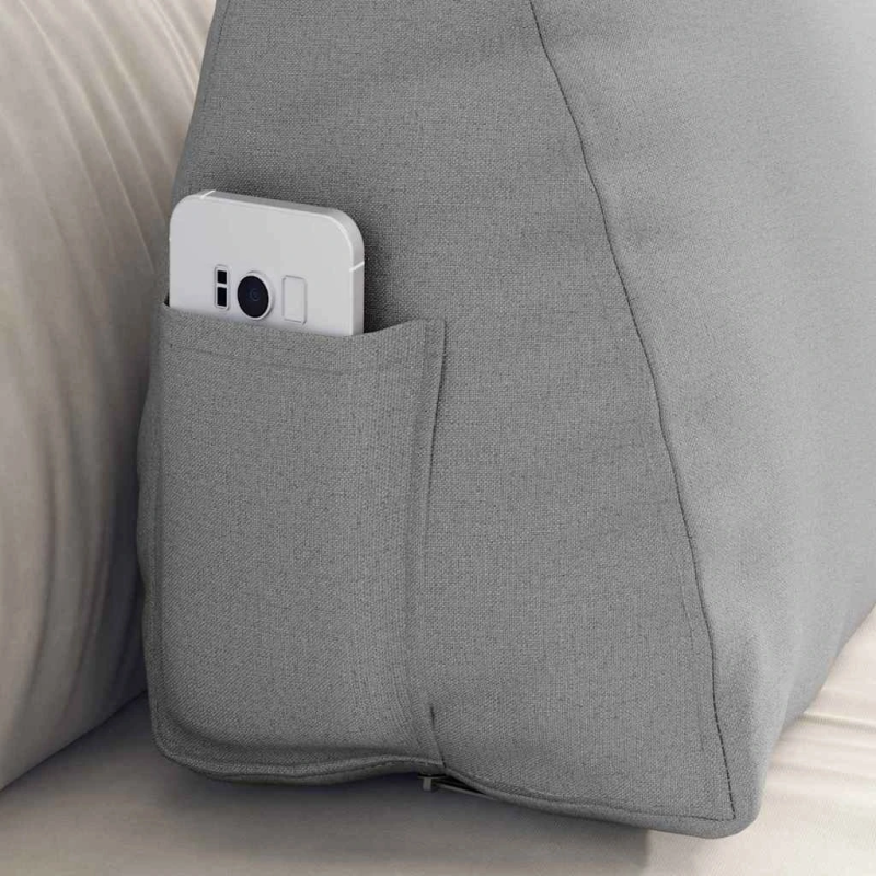 vidaXL Atpakaļ spilvens Mākoņu pelēka 60 x 20 x 50 cm audums