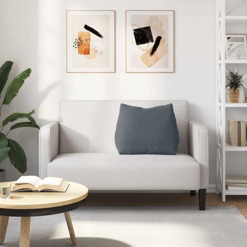 vidaXL Atpakaļ spilvens Tumši pelēks 60 x 20 x 50 cm Korduroja audums