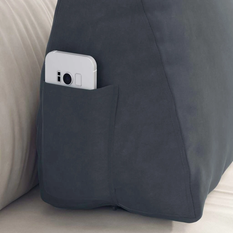 vidaXL Atpakaļ spilvens Tumši pelēks 60 x 20 x 50 cm Korduroja audums