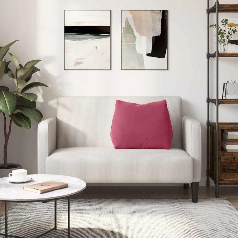 vidaXL Atpakaļ spilvens Vīna sarkans 60 x 20 x 50 cm Korduroja audums