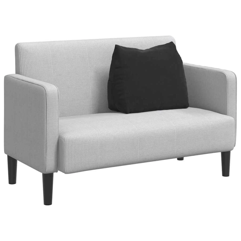 vidaXL Atpakaļ spilvens Melna 60 x 20 x 50 cm Korduroja audums