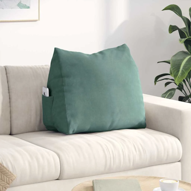 vidaXL Atpakaļ spilvens Jūras zaļa 60 x 20 x 50 cm Korduroja audums