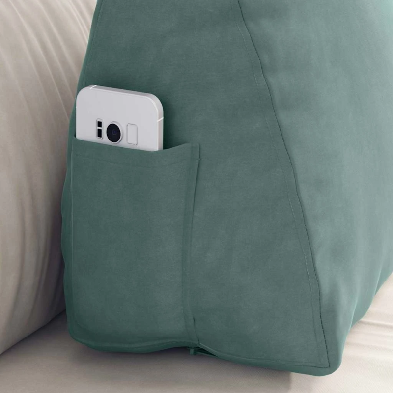 vidaXL Atpakaļ spilvens Jūras zaļa 60 x 20 x 50 cm Korduroja audums