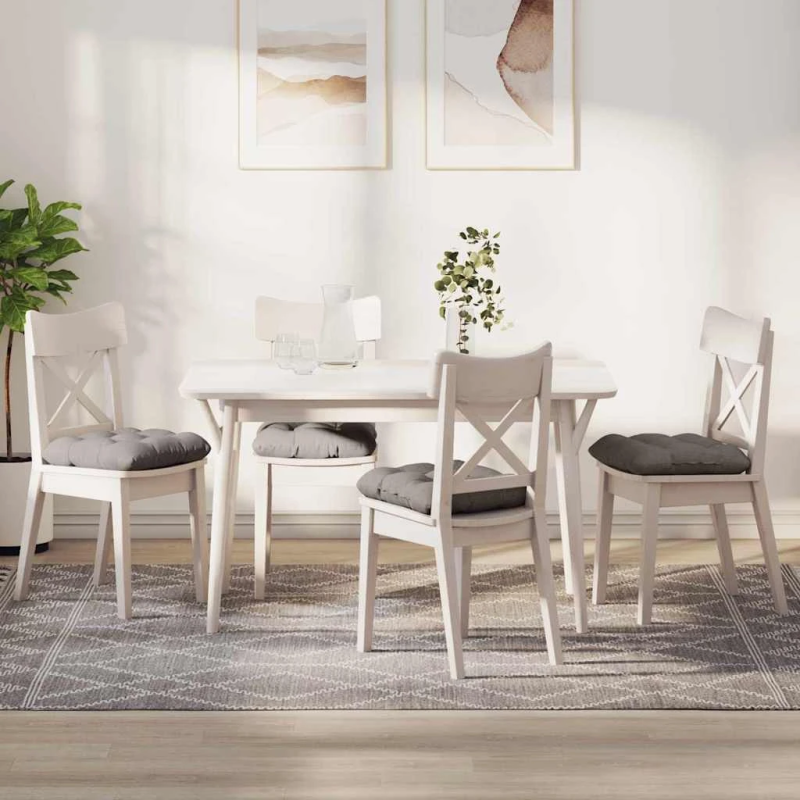 vidaXL Sēdvietas spilventiņi 4 pcs Pelēkbrūna 40 x 40 x 12 cm audums