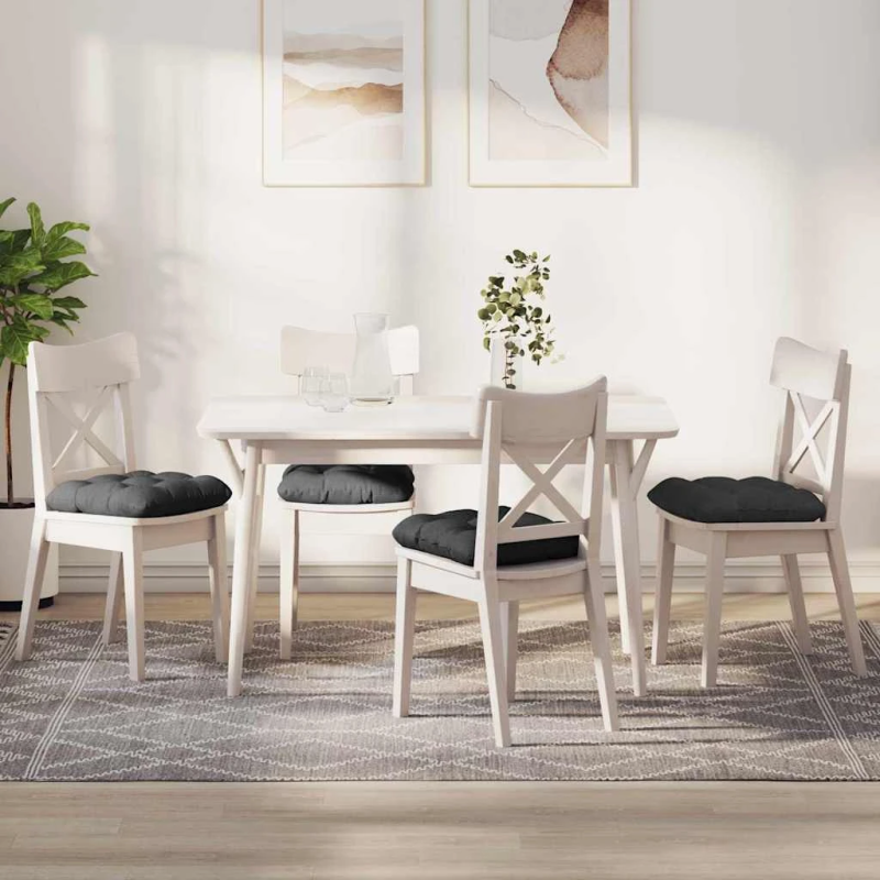 vidaXL Sēdvietas spilventiņi 4 pcs Tumši pelēks 45 x 45 cm