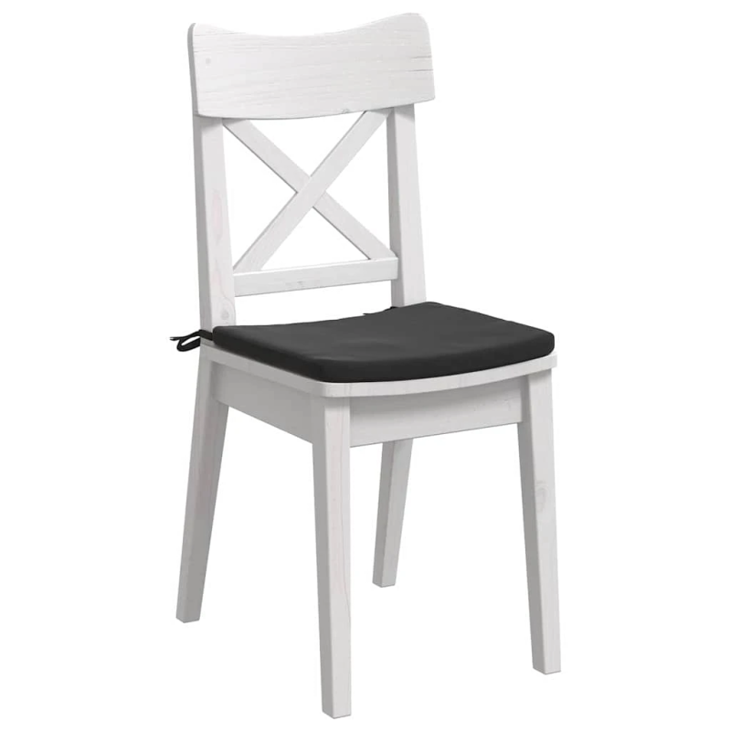 vidaXL Sēdvietas spilventiņi 4 pcs Melna 40 x 40 x 3 cm Samts