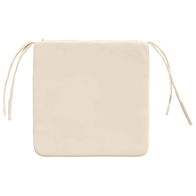 vidaXL Sēdvietas spilventiņi 4 pcs Bēša 40 x 40 x 3 cm Mikrofibra