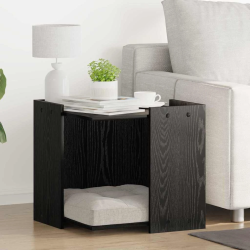 vidaXL Kaķu tualetes kaste Melns ozols 53 x 53 x 51 cm