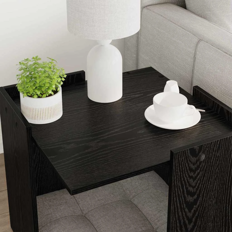 vidaXL Kaķu tualetes kaste Melns ozols 53 x 53 x 51 cm