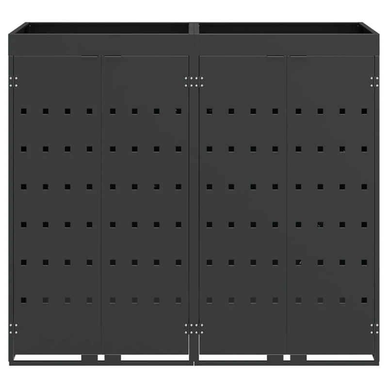 vidaXL Ratiņu tvertņu glabāšana 2 tvertņiem Antracīts
